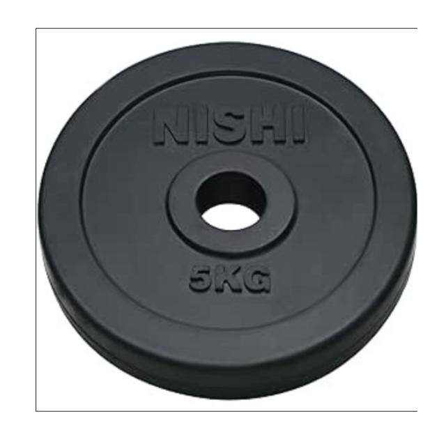 NISHI（ニシ） エクササイズ トレーニング 筋トレ SDラバープレート50 5.0kg 【ブラック】 T2873 960 メンズ・レディース ・キッズ　男性用・女性用 黒 {SK}