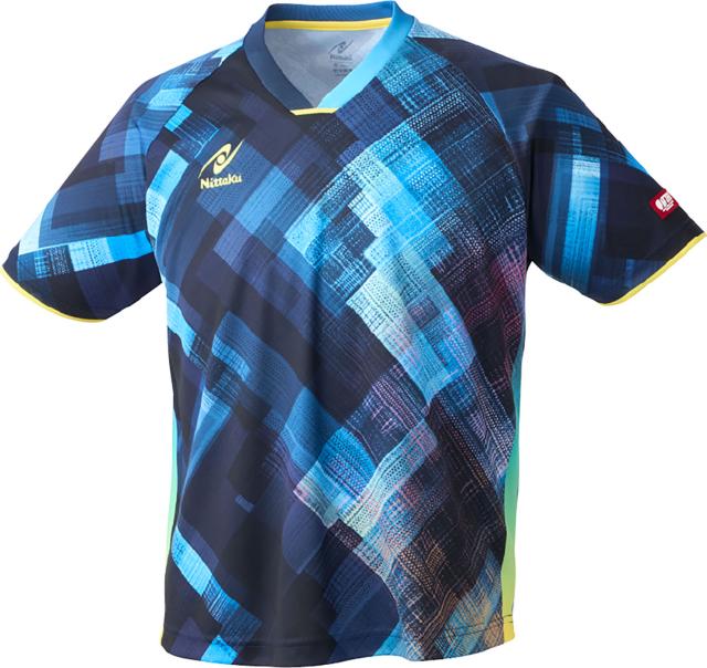 Nittaku （ニッタク） 卓球 ゲームシャツ・パンツ エクラインシャツ 【ブルー】 NW-2219 09 ゲームシャツ ウェア Tシャツ トップス メンズ・レディース 男性用・女性用 青 2025 {NP}