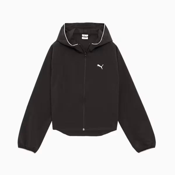 PUMA （プーマ） ウェルネス ウインドシャツ ストレッチ ウーブンジャケット 【ブラック】 528890 01 パーカー パーカー レディース 女性用 プーマジャパン ブラック 黒 26SS {SK}