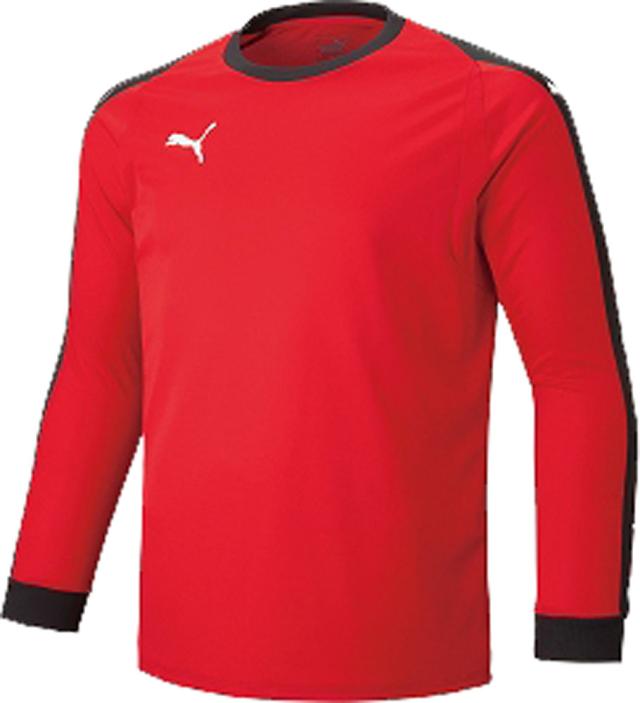 PUMA（プーマ） サッカー・フットサル ゲームシャツ・パンツ LIGA GKシャツ パッド付き ユニホーム ゴールキーパーウェア Ｔシャツ 長袖〈ロングスリーブ〉 【レッド/P】 メンズ 男性用 729965 01 {NP}