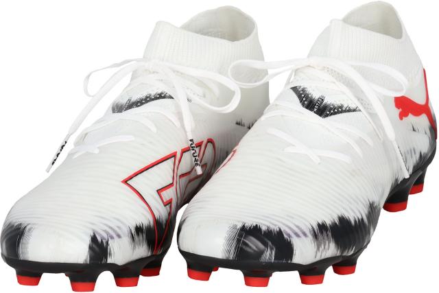 PUMA （プーマ） サッカー スニーカー フューチャー 8 プロ HG/AG JPLE 【ホワイト/ブラック/シルバー】 109071 01 スパイク シューズ メンズ 男性用 ホワイト 白 黒 銀 25Q3 {SK}