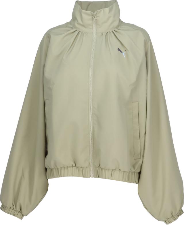 PUMA （プーマ） ウェルネス ウインドウェア TRN EDGE ウラメッシュライナー ウーブンJKT 【リュクスアーミー】 527989 82 ウインドブレーカー ジャケット レディース 女性用 カーキグリーン 緑 25Q3 {SK}