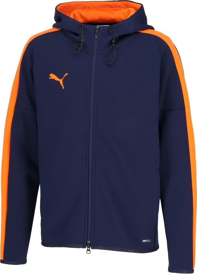 PUMA （プーマ） サッカー スウェット・トレーナ VOLTAGE ニットジャケット 【ネイビー/オレンジ】 660935 61 スウェットシャツメンズ ジップフーディ メンズ 男性用 プーマジャパン ネイビー 紺 橙 26SS {SK} ≪TEAM≫