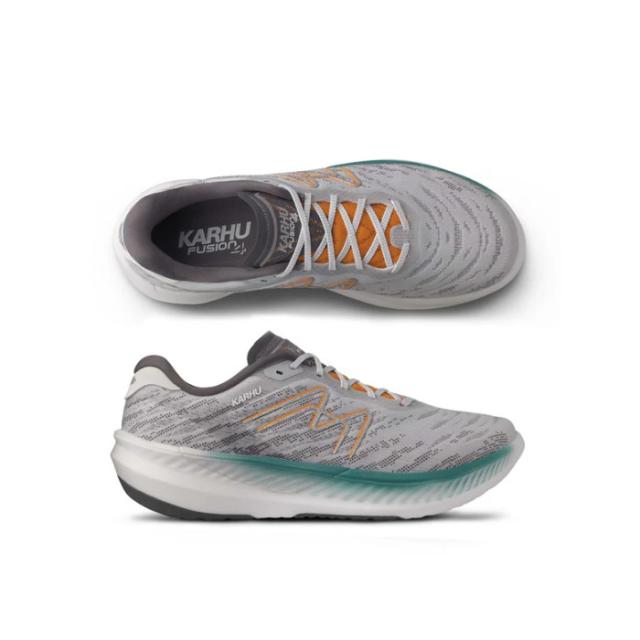 Seed（シード） KARHU （カルフ） 靴・シューズ スニーカー MEN’S FUSION （フュージョン） 4.0 【LUNAR ROCK / TURMERIC （ルナーロック/ターメリック）】 KH101015 ランニング 通勤 通学 滑りにくい メンズ 男性用 灰 橙 25 {SK}