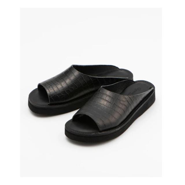 Seed（シード） organic handloom （オーガニックハンドルーム） 靴・シューズ サンダル RICHT （リヒト） 【ブラック】 OH016089 レザー 厚底 男女兼用 メンズ・レディース 男性用・女性用 黒 25 {SK}