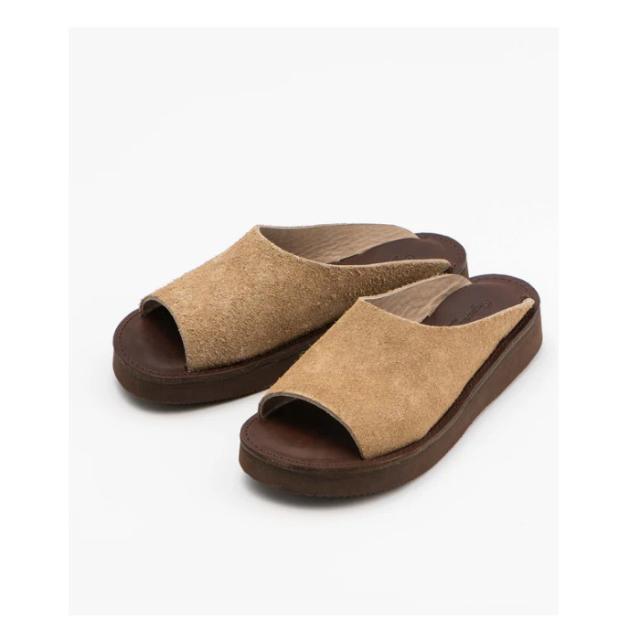 Seed（シード） organic handloom （オーガニックハンドルーム） 靴・シューズ サンダル RICHT （リヒト） 【ニュートープ】 OH016491 ベロア スエード 厚底 男女兼用 メンズ・レディース 男性用・女性用 茶 25 {SK}