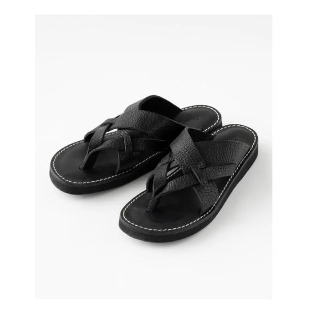 Seed（シード） organic handloom （オーガニックハンドルーム） 靴・シューズ サンダル DUBI （デュビ） 【ブラックシュリンク】 OH021493 レザー 疲れにくい 男女兼用 メンズ・レディース 男性用・女性用 黒 25 {SK}