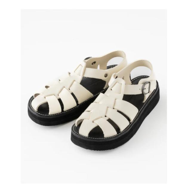 Seed（シード） organic handloom （オーガニックハンドルーム） 靴・シューズ サンダル GURKHA PLATFORM （グルカプラットフォーム） 【オフホワイト】 OH023010 レザー ストラップ 厚底 レディース 女性用 白 25 {SK}