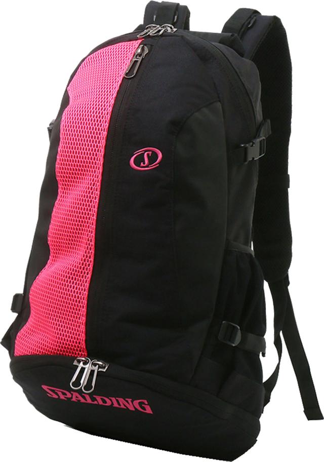 SPALDING （スポルディング） バスケットボール バッグ ケイジャー ブリーズ ブラック×マゼンタ 【ブラック×マゼンタ】 40-017MG バックパック バスケットバッグ ユニセックス 男女兼用 黒 24FW {SK}