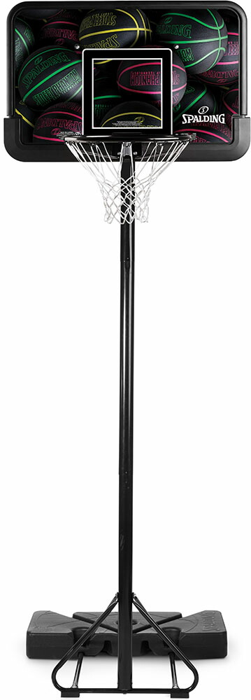 SPALDING （スポルディング） 野球＆ソフトボール グッズ ４４インチ ストリートファントム テレスコーピング コンポジット ポータブル 【ブラック】 5B1086JP バスケットゴール アクセサリー ユニセックス 男女兼用 黒 23SS {SK}
