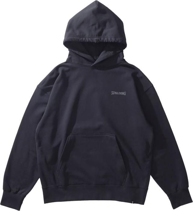SPALDING （スポルディング） バスケットボール トレーナー コートサイド フーディ ジップ ポケット 【ブラック】 SMJ24101 1000 パーカー トップス ユニセックス 男女兼用 黒 24FW {SK}