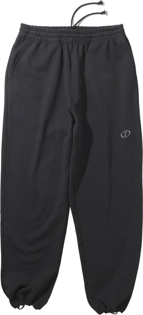 SPALDING （スポルディング） バスケットボール ロングパンツ コートサイド ドローストリング ワイドパンツ ジップポケット 【ブラック】 SMP24102 1000 スウェットパンツ パンツ メンズ 男性用 黒 24FW {SK}