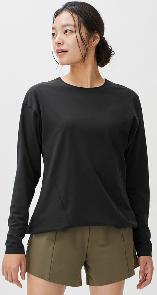 Speedo （スピード） 水泳 Ｔシャツ SF Eco L/S UV Top 【ブラック】 SFW72334 K ロングＴシャツウィメンズ トップス レディース 女性用 ブラック 黒 24S1 {NP}