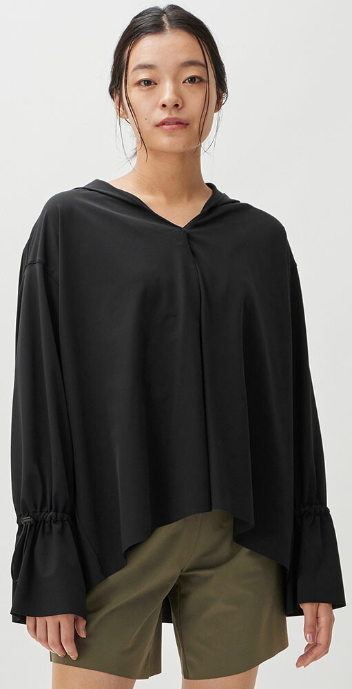 Speedo （スピード） 水泳 ラッシュガード SF Eco Hoodie 【ブラック】 SFW92335 K ウェア トップ トップス レディース 女性用 ブラック 黒 24S1 {NP}