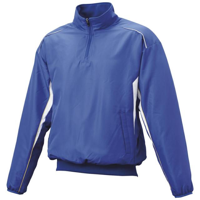 SSK （エスエスケイ） 野球 ウェア 蓄熱ハーフZIP長袖中綿プレジャン 【Dブルー×ホワイト】 BWP2400 6310 グランドコート ベースボール ユニセックス 男性用・女性用 青 2025AW {SK}