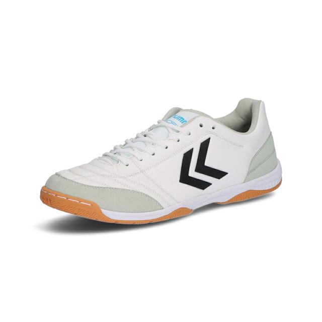 hummel （ヒュンメル） フットサル シューズ・靴 アピカーレ5 PRO PG 【ホワイト×サックス】 HAS5127 1075 トレーニングシューズ スニーカー ユニセックス 男性用・女性用 白 2025SP {SK}