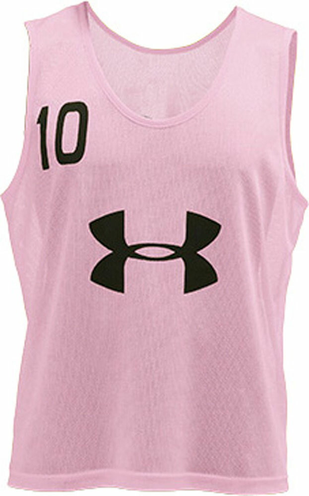 UNDER ARMOUR （アンダーアーマー） サッカー ゲームシャツ・パンツ UA チーム ナンバー ビブス (10枚セット) 【ピンク/ブラック】 1295510 650 ビブス チーム 識別 メンズ 男性用 桃 黒 20SS {SK}