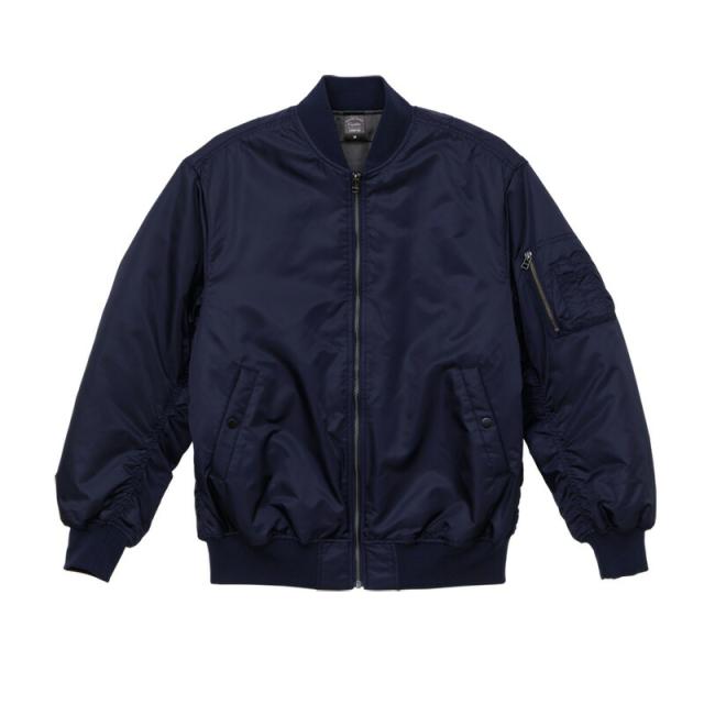 UnitedAthle （ユナイテッドアスレ） カジュアル ジャケット タイプ MA-1 ジャケット（中綿入） 【ネイビー】 7490-01 0086 中綿ジャケット アウター メンズ・レディース 男性用・女性用 ネイビー 紺 2025 {SK}