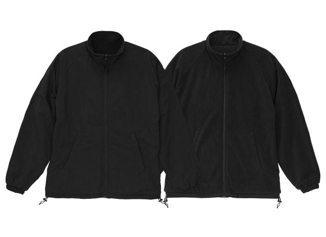 UnitedAthle （ユナイテッドアスレ） カジュアル ジャケット シェル フリース リバーシブル スタンド ジャケット 【ブラック/ブラック】 7493-01 2002 フリース＆ベロアジャケット アウター メンズ・レディース 男性用・女性用 ブラック/ブラック 黒 黒 2025 {SK}