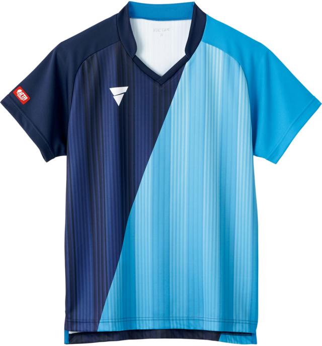 VICTAS （ヴィクタス） 卓球 ゲームシャツ・パンツ V-GS053 【アクア】 031466 5300 ゲームウェア ゲームシャツ メンズ・レディース 男性用・女性用 青 22SS {NP}