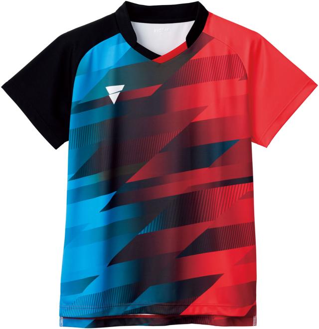 VICTAS （ヴィクタス） 卓球 ゲームシャツ・パンツ V-GS400 【レッド】 512401 9000 ゲームウェア ゲームシャツ メンズ・レディース 男性用・女性用 赤 24SS {NP}