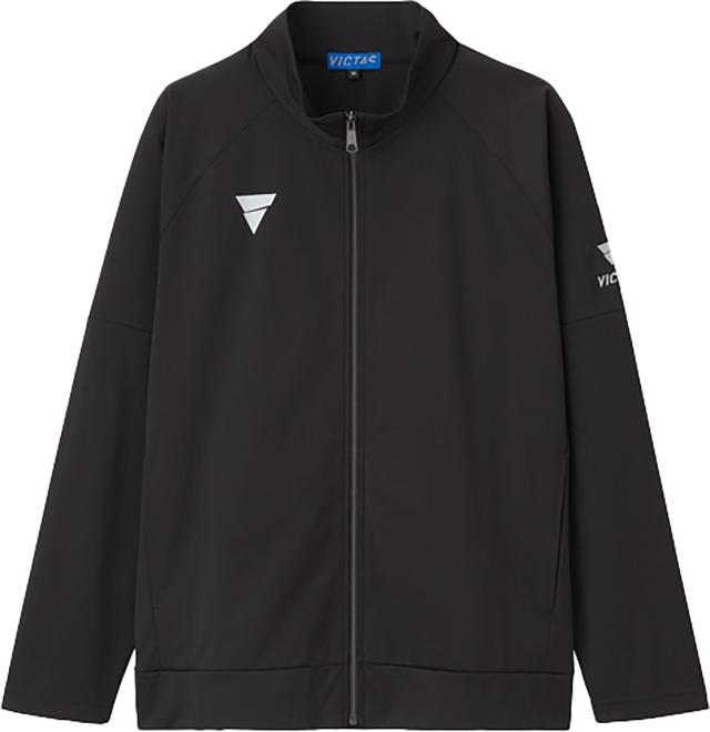 VICTAS （ヴィクタス） 卓球 トレーニングウェア V-JJ509 【ブラック】 542501 1000 ＷＵＰニットジャケット トレーニングウェア メンズ・レディース 男性用・女性用 黒 2025 {NP}