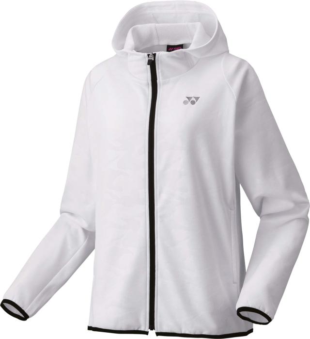 YONEX （ヨネックス） テニス トレーニングウェア WOMEN ニットウォームアップパーカー 【ホワイト】 58115 011 トレーニングシャツウィメン・ ジャケット レディース 女性用 ホワイト 白 25FW {NP}