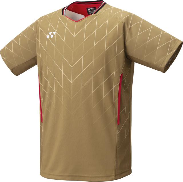 YONEX （ヨネックス） テニス ゲームシャツ・パンツ メンズゲームシャツ(フィットスタイル) 【ゴールド】 10698 016 トレーニングシャツ ゲームウェア トップス メンズ 男性用 ゴールド 金 25SS {NP}
