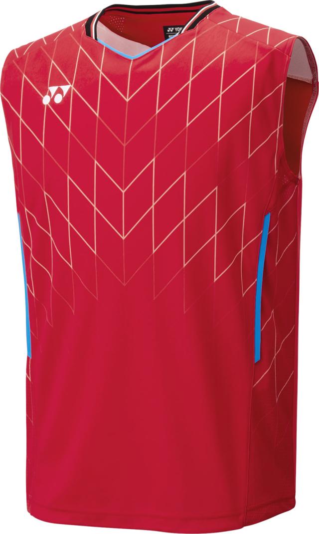 YONEX （ヨネックス） テニス ゲームシャツ・パンツ メンズゲームシャツ(ノースリーブ) 【ジャパンレッド】 10699 364 トレーニングシャツ ゲームウェア トップス メンズ 男性用 レッド 赤 25SS {NP}