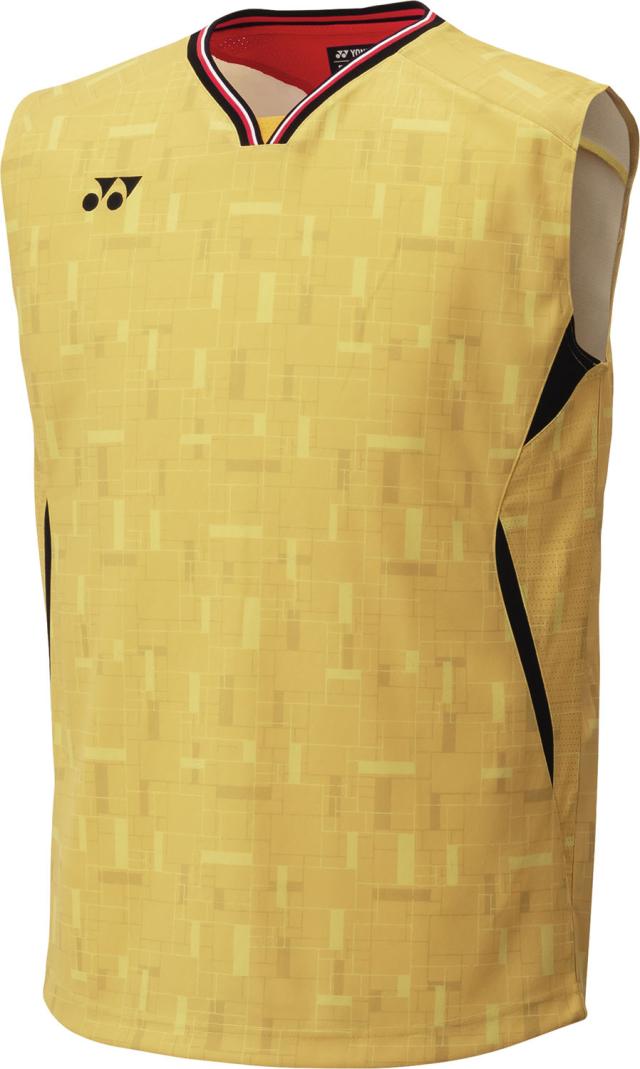 YONEX （ヨネックス） テニス ゲームシャツ・パンツ メンズゲームシャツ(ノースリーブ) 【ヤマブキ】 10701 221 トレーニングシャツ ゲームウェア トップス メンズ 男性用 イエロー 黄 25SS {NP}