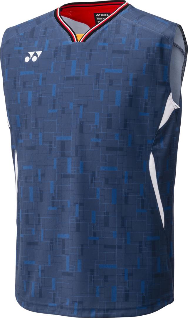 YONEX （ヨネックス） テニス ゲームシャツ・パンツ メンズゲームシャツ(ノースリーブ) 【デニムネイビー】 10701 629 トレーニングシャツ ゲームウェア トップス メンズ 男性用 ネイビー 紺 25SS {NP}