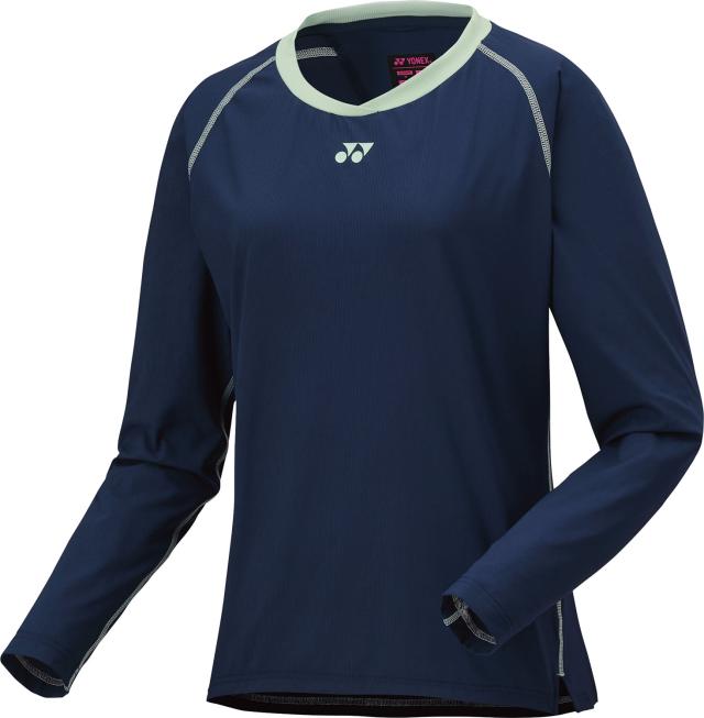 YONEX （ヨネックス） テニス ゲームシャツ・パンツ ウィメンズゲームシャツ(ロングスリーブ) 【ダークネイビー】 20840 554 トレーニングシャツ ゲームウェア トップス レディース 女性用 ネイビー 紺 25SS {NP}