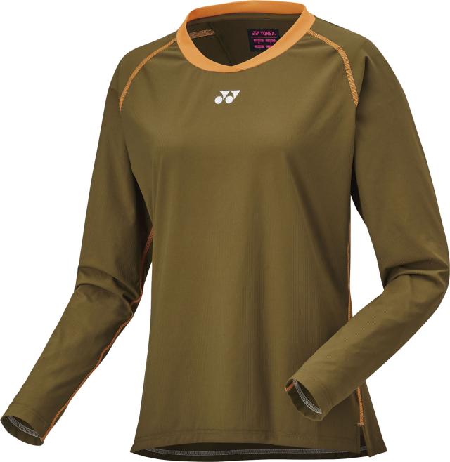 YONEX （ヨネックス） テニス ゲームシャツ・パンツ ウィメンズゲームシャツ(ロングスリーブ) 【オイルブラウン】 20840 679 トレーニングシャツ ゲームウェア トップス レディース 女性用 ブラウン 茶 25SS {NP}