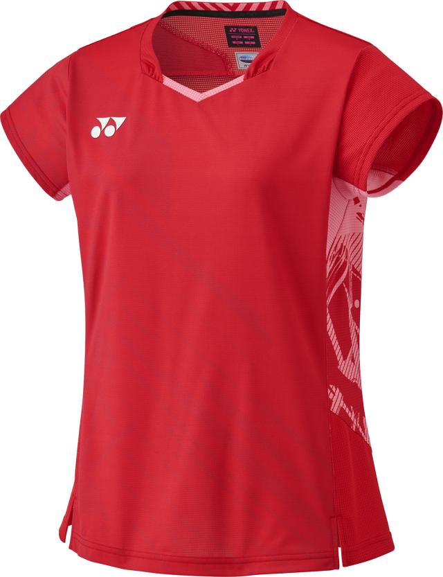 YONEX （ヨネックス） テニス ゲームシャツ・パンツ ウィメンズゲームシャツ 【タンゴレッド】 20858 587 トレーニングシャツ ゲームウェア トップス レディース 女性用 レッド 赤 25SS {NP}