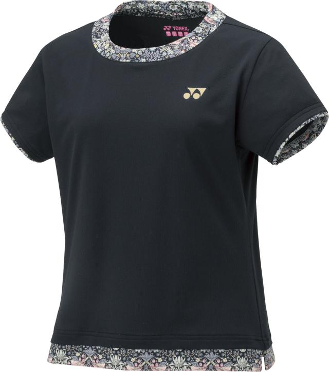 YONEX （ヨネックス） テニス ゲームシャツ・パンツ ウィメンズゲームシャツ 【ブラック】 20902 007 トレーニングシャツ ゲームウェア トップス レディース 女性用 ブラック 黒 25SS {NP}