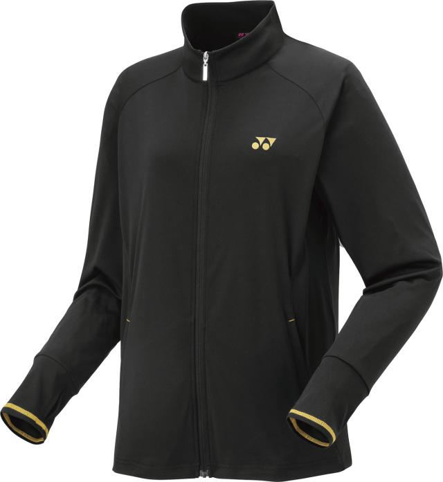 YONEX （ヨネックス） テニス トレーニングウェア ウィメンズニットウォームアップシャツ 【ブラック】 57087 007 トレーニングシャツ ジャケット レディース 女性用 ブラック 黒 25SS {NP}
