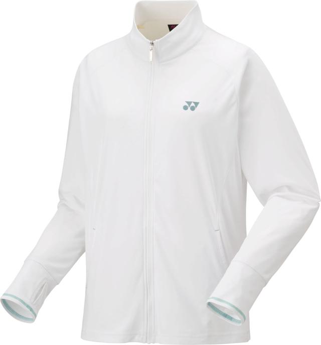 YONEX （ヨネックス） テニス トレーニングウェア ウィメンズニットウォームアップシャツ 【ホワイト】 57087 011 トレーニングシャツ ジャケット レディース 女性用 ホワイト 白 25SS {NP}