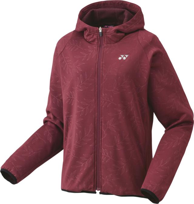 YONEX （ヨネックス） テニス トレーニングウェア ウィメンズニットウォームアップパーカー 【ダークワイン】 58112 266 トレーニングシャツ ジャケット レディース 女性用 ワインレッド 赤 紫 24FW {NP}