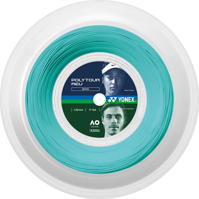 YONEX （ヨネックス） テニス ガット・ラバー ポリツアーレブ 120 (200m) 【ミント】 PTR120R2 384 硬式ガット ガット メンズ・レディース 男性用・女性用 ブルー 青 2025 {NP}