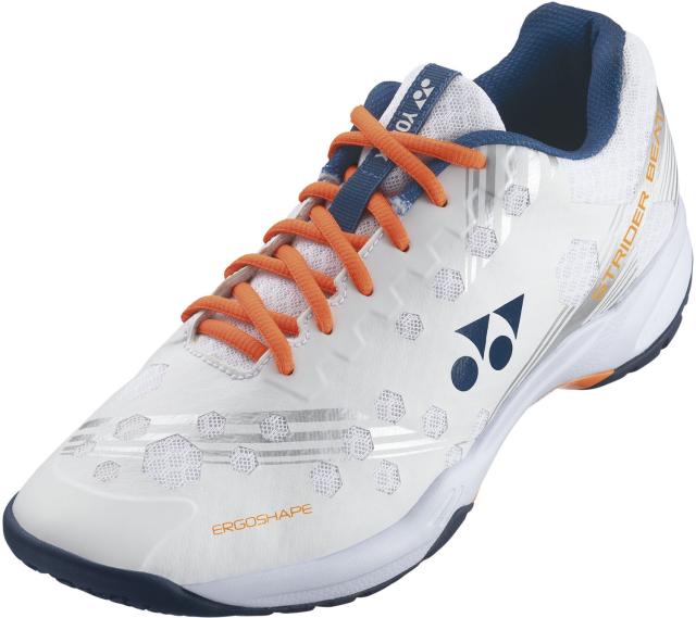YONEX （ヨネックス） バドミントン シューズ パワークッション ストライダービート 【ホワイト/オレンジ】 SHBSB1 386 シューズ シューズ メンズ・レディース 男性用・女性用 ホワイト 白 橙 24SS {SK}