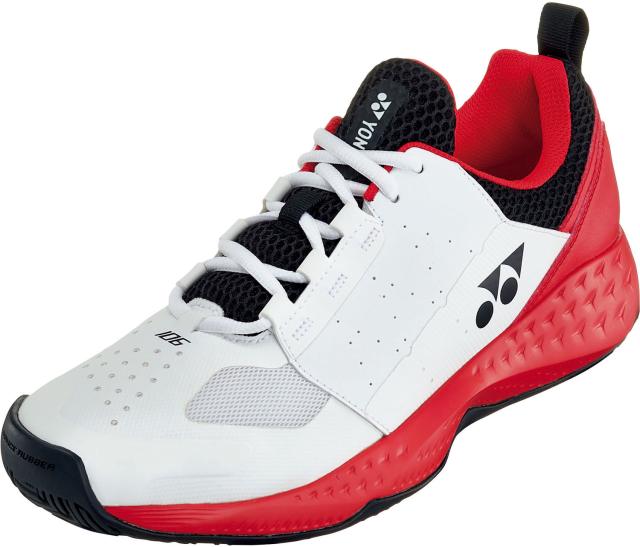 YONEX （ヨネックス） テニス シューズ パワークッション 106 【ホワイト／レッド】 SHT106 114 クレー・オムニ Ｍ テニス シューズ メンズ・レディース 男性用・女性用 ホワイト 白 赤 24SS {SK}