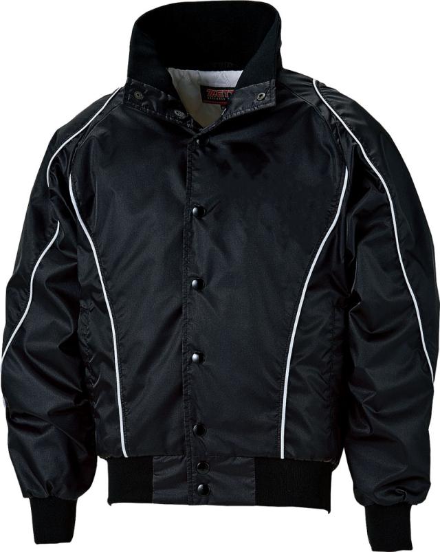 ZETT（ゼット） 野球　ソフトボール ウインドウェア ジャージ ジャケット ジャンパー グラウンドコート ジュニア・キッズ 少年用 【ブラック】 BOG815A 1900 18FW {SK}