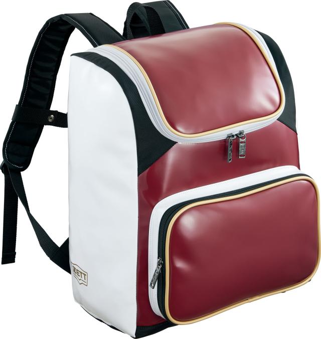 ZETT （ゼット） 野球＆ソフトボール バッグ エナメルデイパック 【エンジ×ホワイト】 BA481 6811 バックパック ユニセックス 男性用・女性用 赤 25SS {SK}
