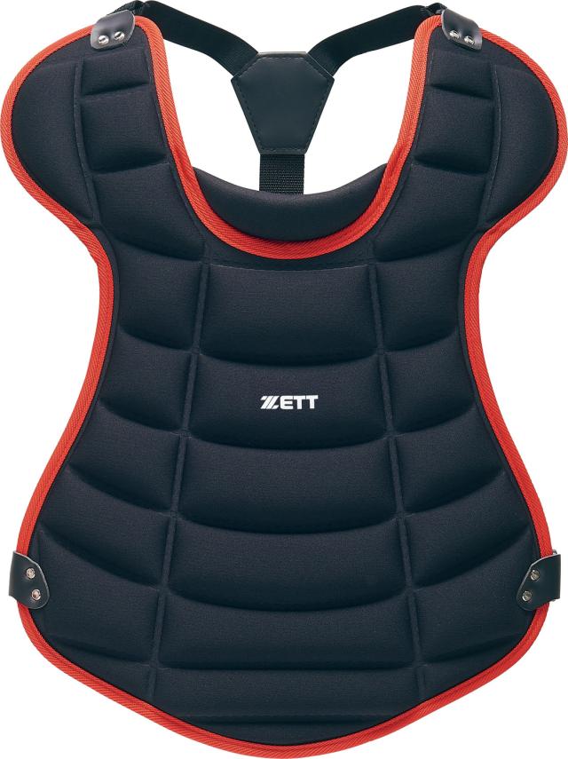 ZETT （ゼット） 野球＆ソフトボール マスク・プロテクター 少年軟式・少年ゴムソフト用プロテクター 捕手用 【ブラック×レッド】 BLP8340 1964 ＪＲプロテクター プロテクター ジュニア・キッズ 子供用 ブラック 黒 赤 25FW {SK}