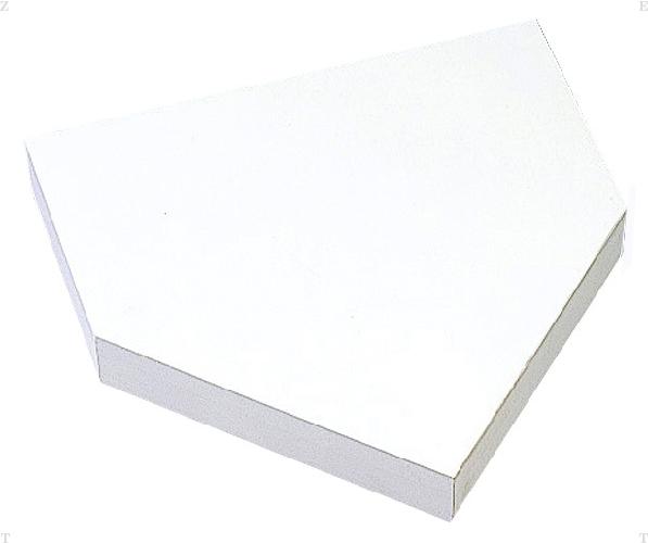 ZETT（ゼット） 野球　ソフトボール ベース・プレート ゴム製 一般野球用 ホームベース 60mm 専用釘付き 【ホワイト】 ZBV17B 20SS {SK}