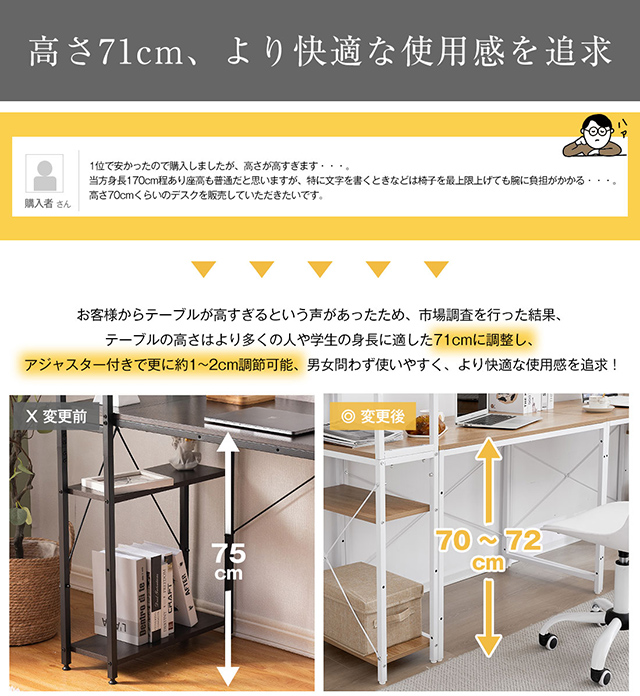 「クーポン配布中」一体分離多用型 パソコンデスク 収納ラック付き デスク ワークデスク 木製 学習デスク 2口コンセント付き 棚付き 収納 シンプルデスク オフィスデスク 省スペース PCデスク 机 勉強机 溢れる木製の魅力 ミシン台 テレワーク 在宅ワーク リモートワーク_12