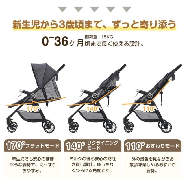 ベビーカー 超軽量 折りたたみベビーカー バギー 4輪ベビーカー 乳母車 日よけカバー チャイルドカー 乳幼児 0~3歳頃 AB兼用 バギー メッシュ 軽量コンパクト おでかけバギー 出産祝い 車 新生児 出産祝い お誕生日お祝い クリスマス プレゼント_6