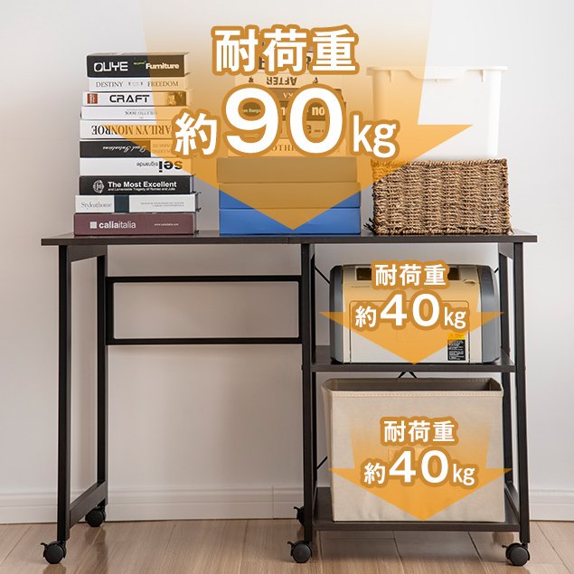「クーポン配布中」パソコンデスク ワークデスク L字型 幅120cm 学習デスク オフィスデスク 2段シェルフ付  木製 収納付 座デスク ミシン台 シェルフ付きデスク デスク付きシェルフ 収納付き 木製 ミシン台 書斎机 勉強机_11