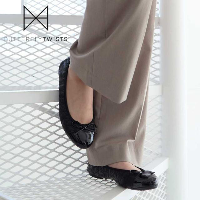 BUTTERFLY TWISTS バタフライツイスト  OLIVIA オリビア 21036N ブラック（レディース） お洒落な携帯バレエシューズ 「靴」