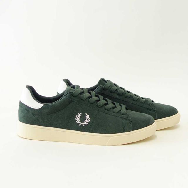 FRED PERRY フレッドペリー B1317X89（メンズ）SPENCER SUEDE （スペンサー スエード） カラー：COURT GREEN 天然皮革 ローカット スニーカー 「靴」